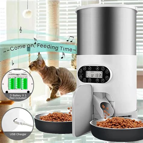 Cat Timing Feeder Smart APP Cat Feeder With Double Meal Pet Dog Food Automatic Dispenser ...