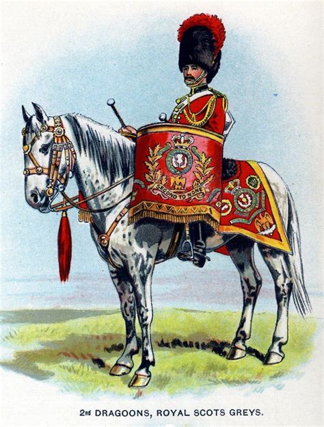 British; 2nd Dragoons, Royal Scots Greys, Kettledrummer c.1912 from Bands of the British Army by ...