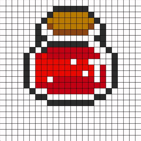 Legend Of Zelda Health Potion Perler Bead Pattern | Bead Sprites | Food ...