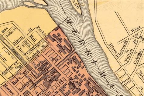 Old Map of Lowell Massachusetts 1881 - OLD MAPS AND VINTAGE PRINTS