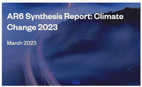 IPCC issues AR6 Synthesis Report on Climate Change 2023 - Sound Water Stewards