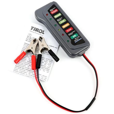 Newest 2016 Car Battery & Alternator Tester Test Battery Condition & Alternator Charging 6 LED ...