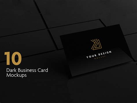 Free Black Business Card Mockups by Creativetacos on Dribbble