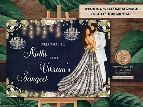 Indian Sangeet Signs & Indian Sangeet Welcome Sign Sangeet - Etsy in ...