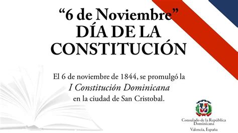 Día de la Constitución de la República Dominicana - Consulado de la República Dominicana en Valencia