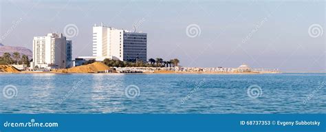 Dead Sea Beach Resorts Hotels Buildings Panorama. Stock Image - Image of vacation, jordan: 68737353