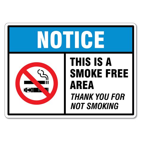 Notice This Is A Smoke Free Area Sign - The Signmaker