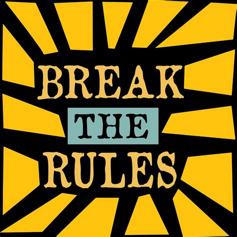 break the rules Poster stars Painting by Jacob Taylor - Pixels