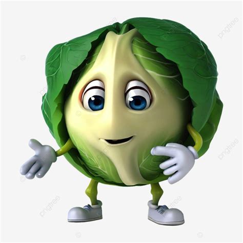 Green Cabbage Vegetable Mascot, Cabbage Ai, Cabbage Mascot Ai, Vegetables PNG Transparent ...