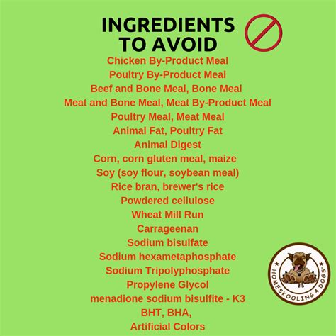 Ingredients To Avoid — Homeskooling 4 Dogs