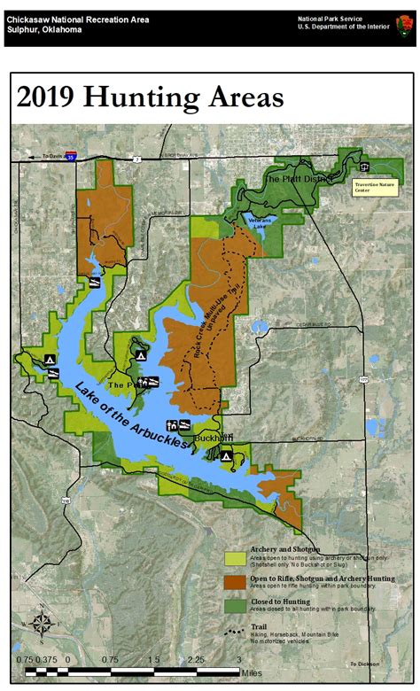 Hunting Chickasaw National Recreation Area U S – Printable Map of The United States