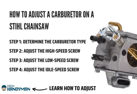 Stihl carburetor adjustment. Chainsaw: 4 Easy Steps