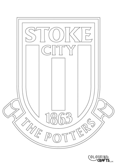 Stoke City Badge Printable Colouring Page - Colouring Crafts