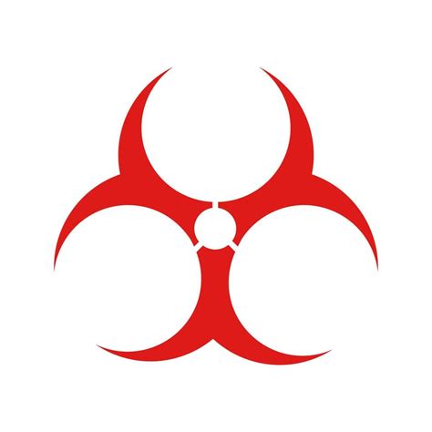 Biohazard danger glyph color icon. Bio hazard caution. Silhouette ...