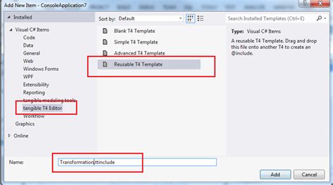 Re-Using T4 template for multiple model diagrams