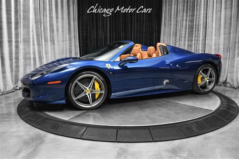 Used 2014 Ferrari 458 Spider Convertible Rare Blu Tour De France ...