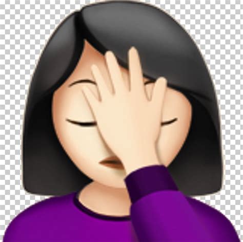 Facepalm Emoji IPhone Emoticon PNG, Clipart, Apple, Apple Color Emoji, Arm, Black Hair, Cheek ...