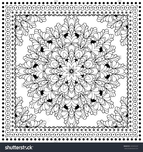 Black Bandana Print Design Fabric Pattern Stock Vector (Royalty Free ...