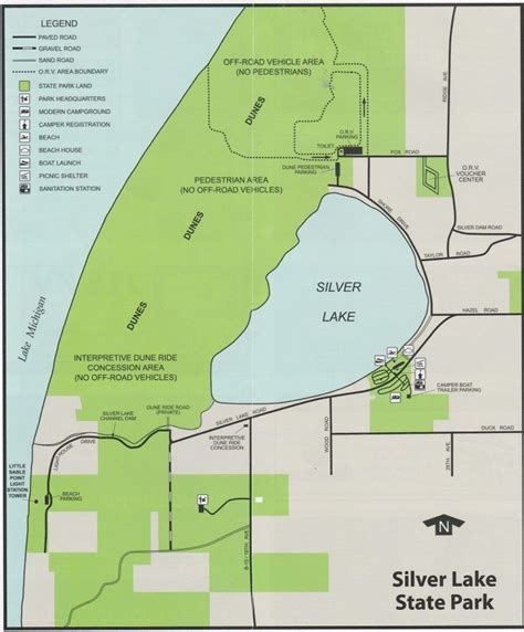 Silver Lake State Park Map | State parks, Silver lake sand dunes, Michigan state parks