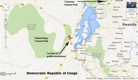 location of virunga national park - virunga national park