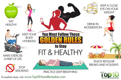 You Must Follow These 10 Golden Rules to Stay Fit and Healthy | Top 10 ...