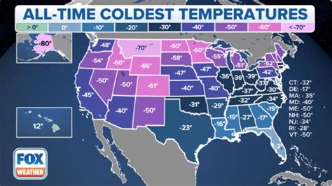 These are the all-time coldest temperatures ever recorded in each state | FOX 13 Tampa Bay