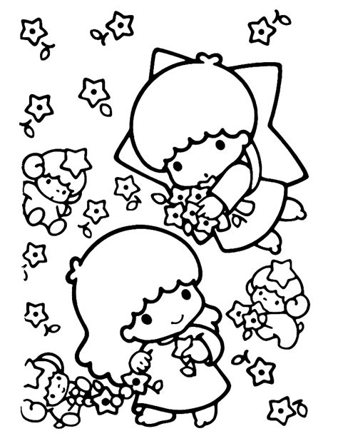 Lala con Kiki Coloring Pages - Little Twin Stars Coloring Pages ...