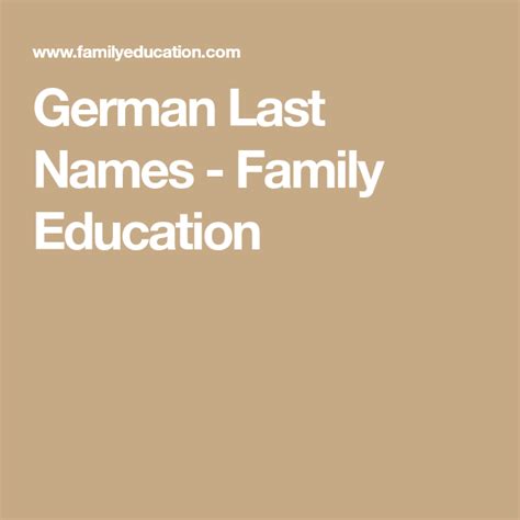 A Complete List of German Last Names + Meanings in 2023 | German last ...