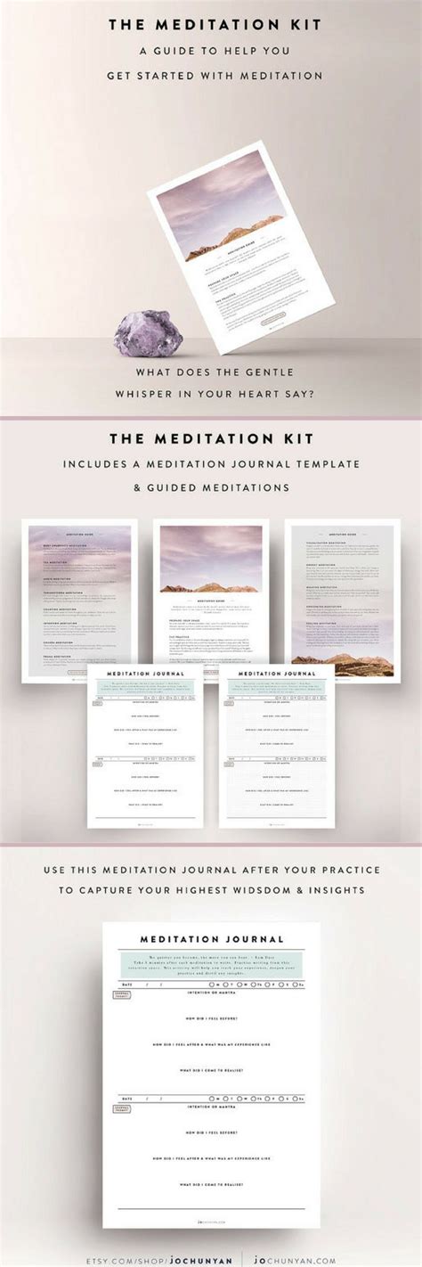 THE MEDITATION KIT - Meditation Journal / Guided Meditation, Meditation ...