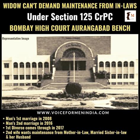 Widow Can’t Demand Maintenance From In-Laws Under Section 125 CrPC ...