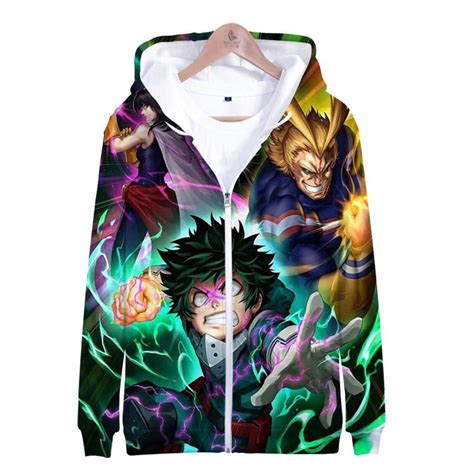 My Hero Academia 3D Printed Zipper Hoodie - Anime Hoodie Shop