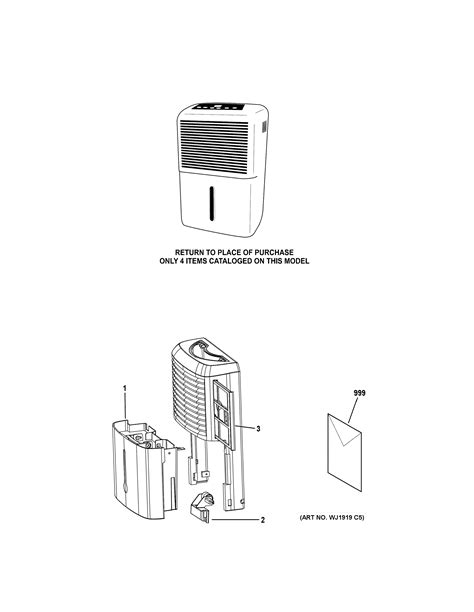 Assembly View for DEHUMIDIFIER | ADEL50LWW1