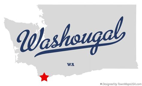 Map of Washougal, WA, Washington