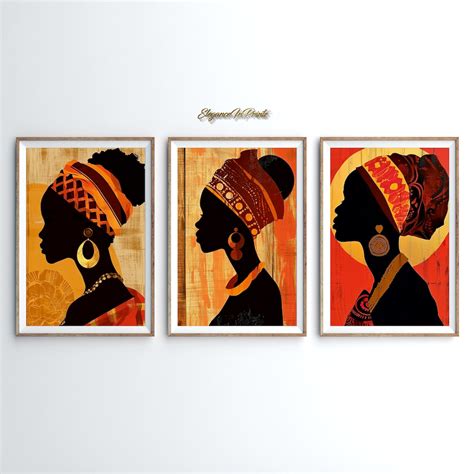 Black Woman Wall Art, African Woman Wall Art, Black Female Wall Art ...