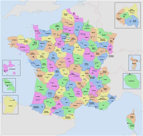 Departments of France Mapped - Vivid Maps