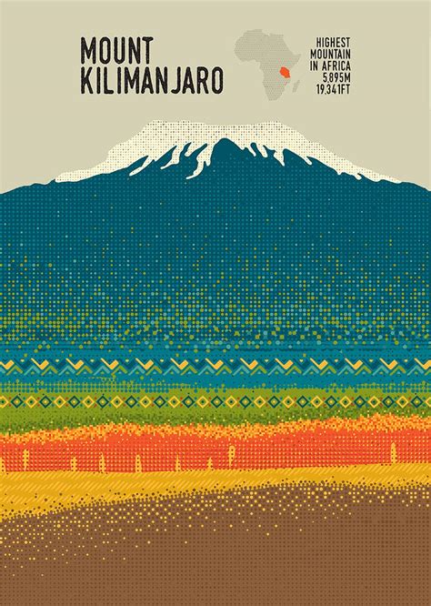 Mount Kilimanjaro hipster Painting by Mia Oscar | Fine Art America