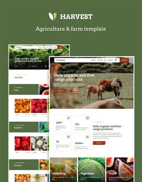 Agriculture Website Templates