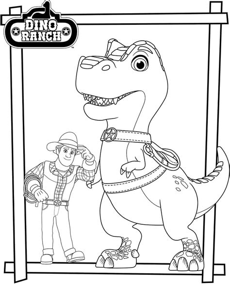 Bo and Biscuit from Dino Ranch Coloring Page - Free Printable Coloring Pages for Kids