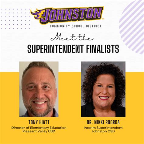 Johnston Board of Education Names Finalists for Superintendent - Johnston Community School District