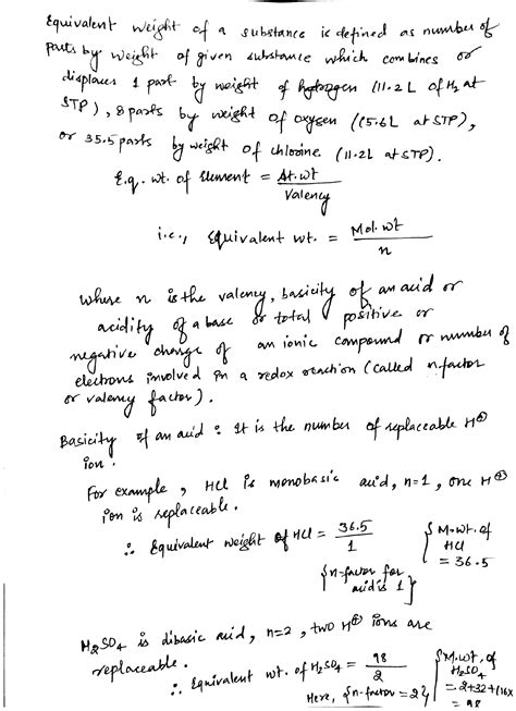 What is equivalent weight