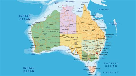 Mapa politico de Australia