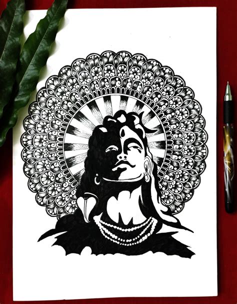 Lord shiva mandala Art | Mandala art lesson, Mandala art therapy ...