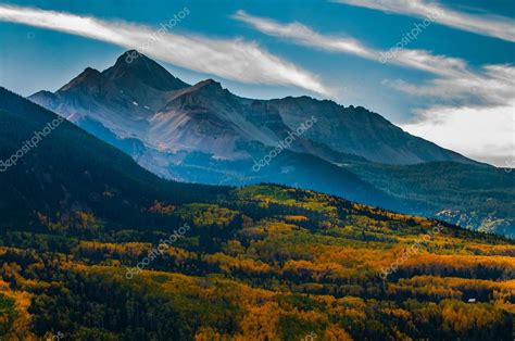 Wilson Peak in the fall, Uncompahgre National Forest, Colorado, Stock ...