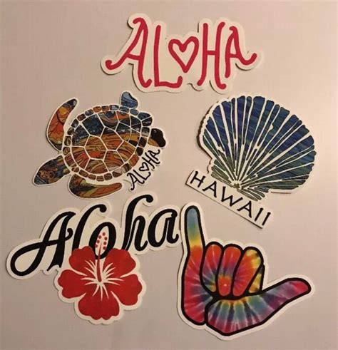 Aloha Sticker Pack Surf Hawaii Aloha Shaka Ohana Islands | Etsy