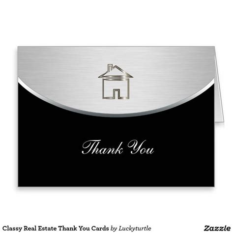 Classy Real Estate Thank You Cards | Zazzle | Thank you cards, Thank you, Cards