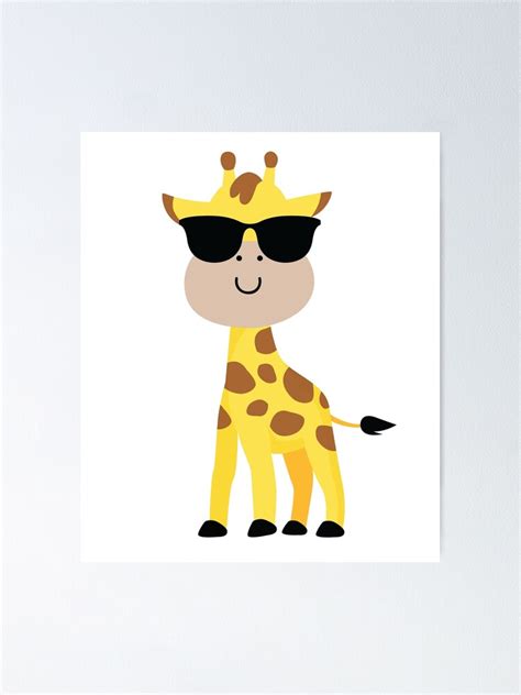 "Giraffe Emoji " Poster for Sale by HippoEmo | Redbubble