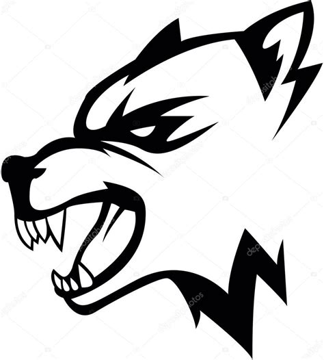 Wolf head illustration design Stock Vector by ©funwayillustration 88855834