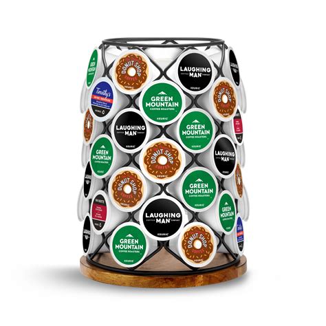 Buy Keurig Wood & Wire Storage Carousel, Coffee Pod Storage, Holds up to 49 Keurig K-Cup Pods ...