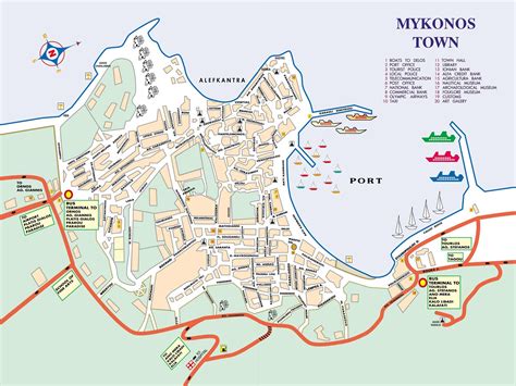 Mykonos Town Map - Mykonos Greece • mappery Greece Cruise, Greece ...