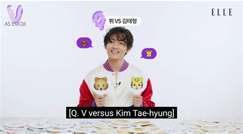 on Twitter: "Taehyung chose tiger vs bear as emojis to describe V vs Kim Taehyung but he is ...